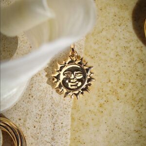 14k real gold del sol or sub pendant perfect gift real gold streetwear charm